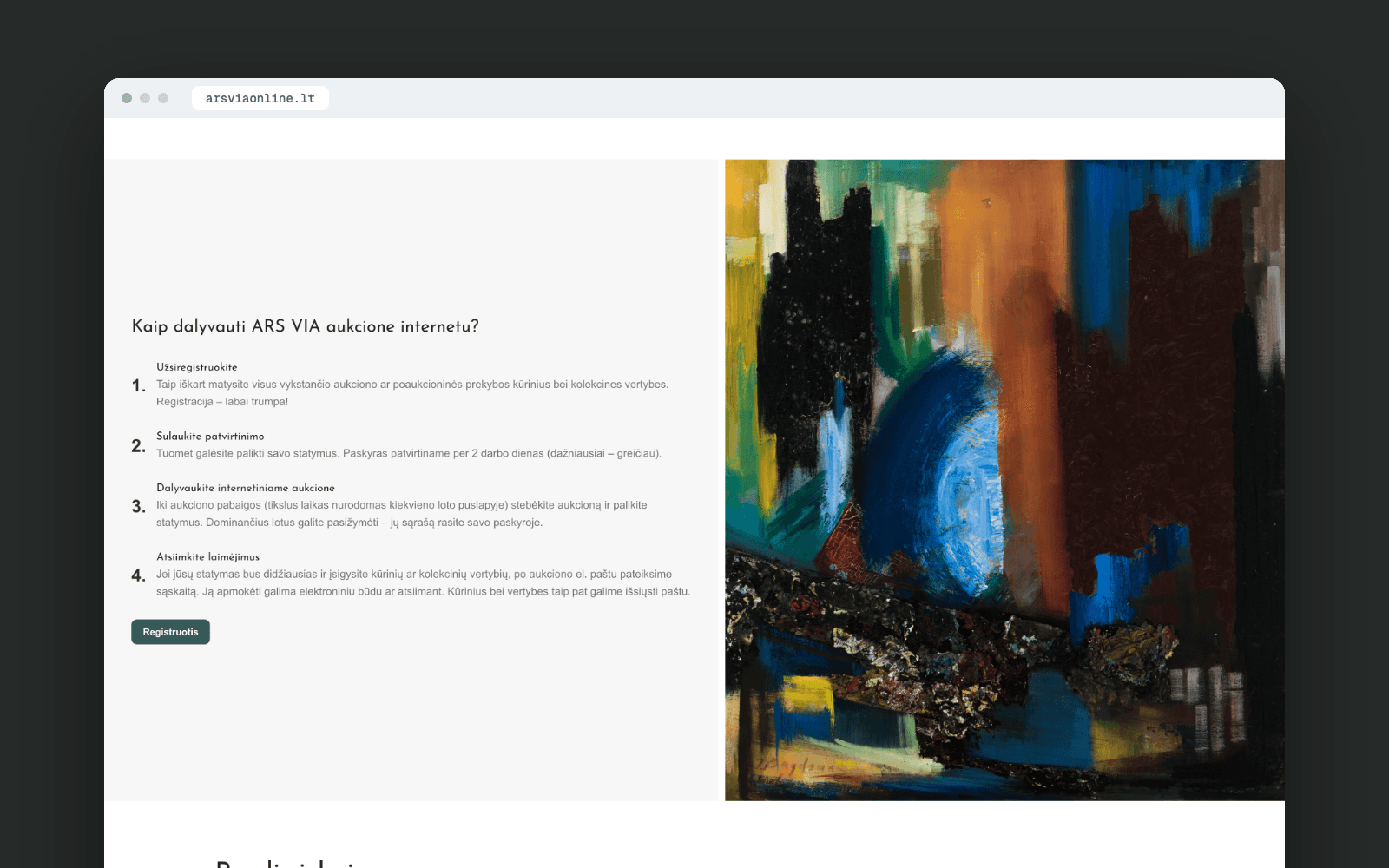 ARS VIA – kaip dalyvauti