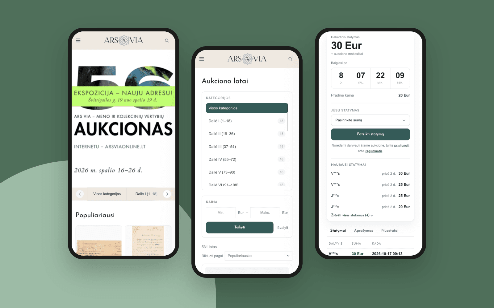 ARS VIA – mobili versija